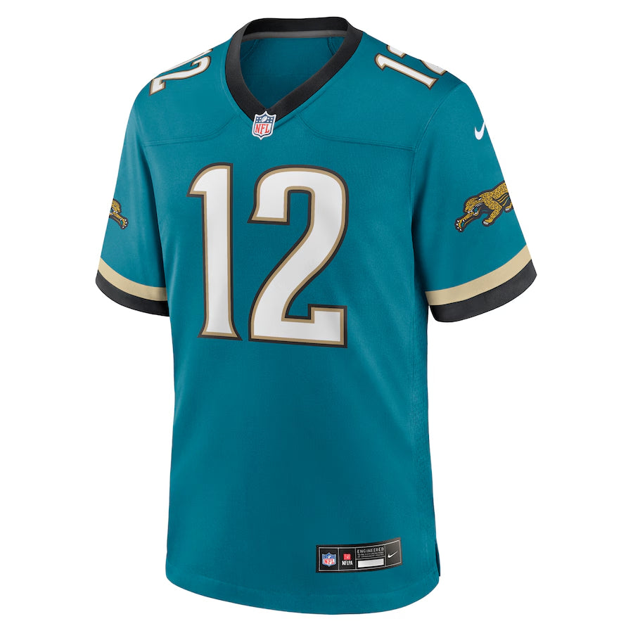 Men's Jacksonville Jaguars Travis Hunter  Teal 2025  Draft First Round Pick 2nd Alternate Game Jersey