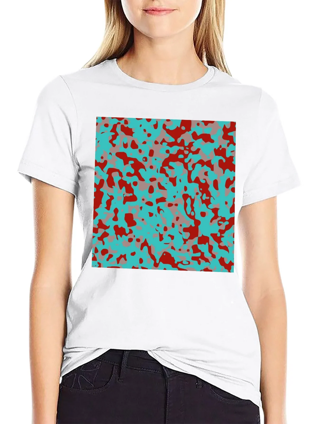Urban Camo Print Black T-Shirt
