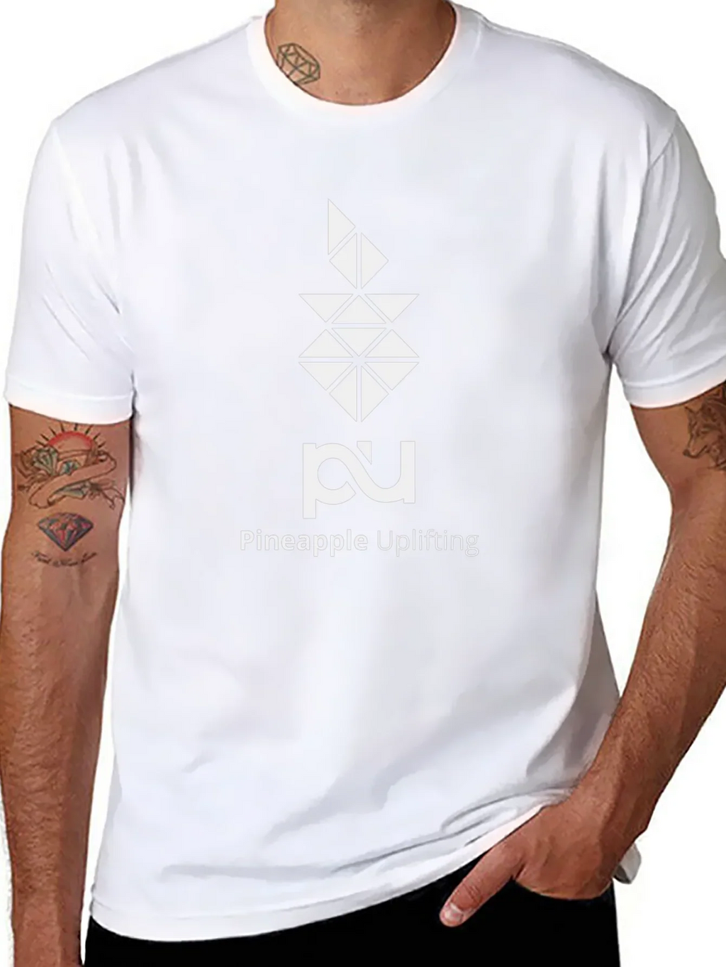 Pineapple Uplifting Graphic Tee - Modern Black T-Shirt