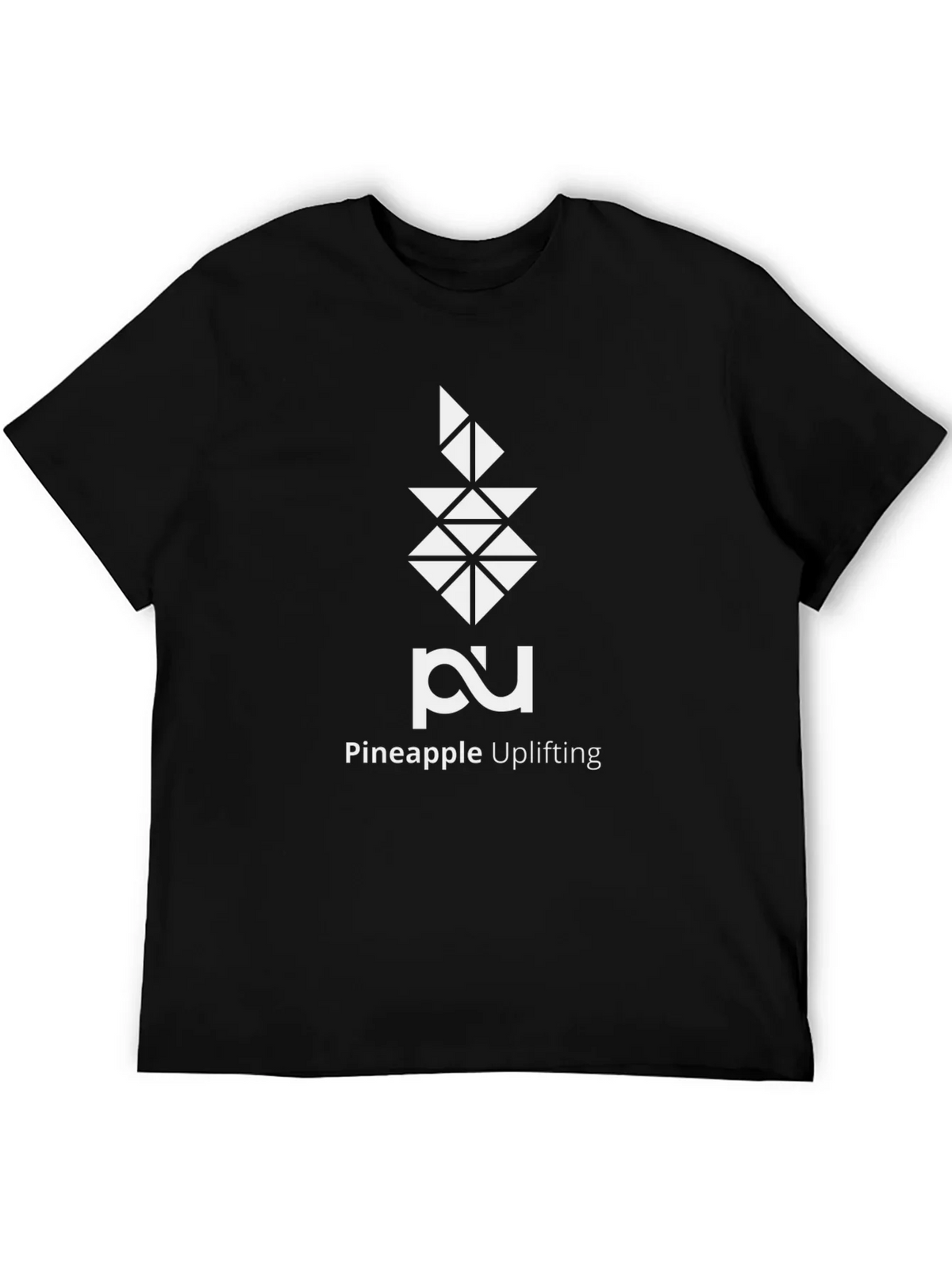 Pineapple Uplifting Graphic Tee - Modern Black T-Shirt