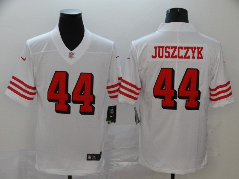 Men's San Francisco 49ers Kyle Juszczyk #44 White Game Player Jersey1
