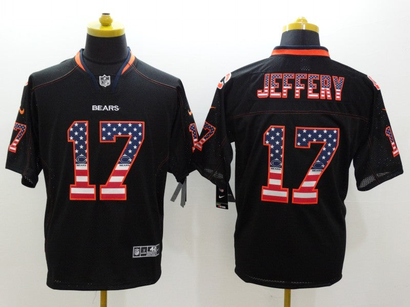 Men's Chicago Bears Alshon Jeffery #17 Black Game Jersey1