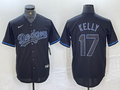 Men's Los Angeles Dodgers Joe Kelly #17 Black Game Player Jersey1