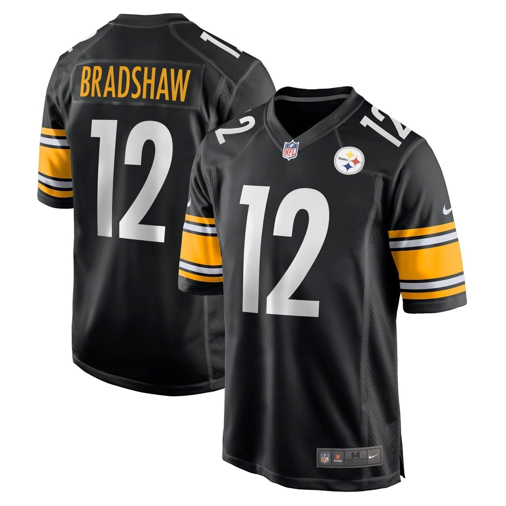 Terry Bradshaw Pittsburgh Steelers  Retired   Game Jersey - Black