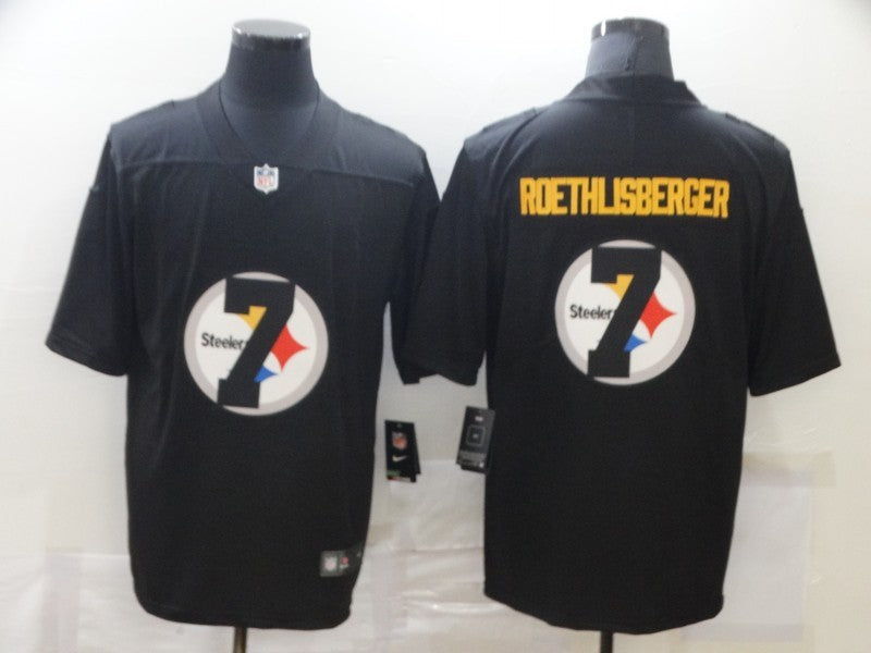 Men's Pittsburgh Steelers Ben Roethlisberger #7 Black Player Jersey1