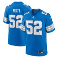 Netane Muti Detroit Lions  Game Jersey -  Blue