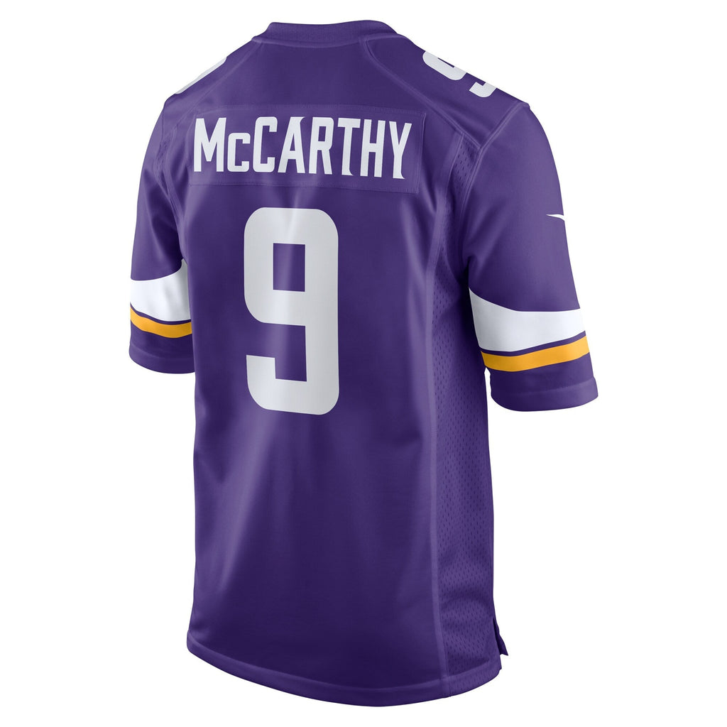 J.J. McCarthy Minnesota Vikings  2024  Draft First Round Pick   Game Jersey - Purple