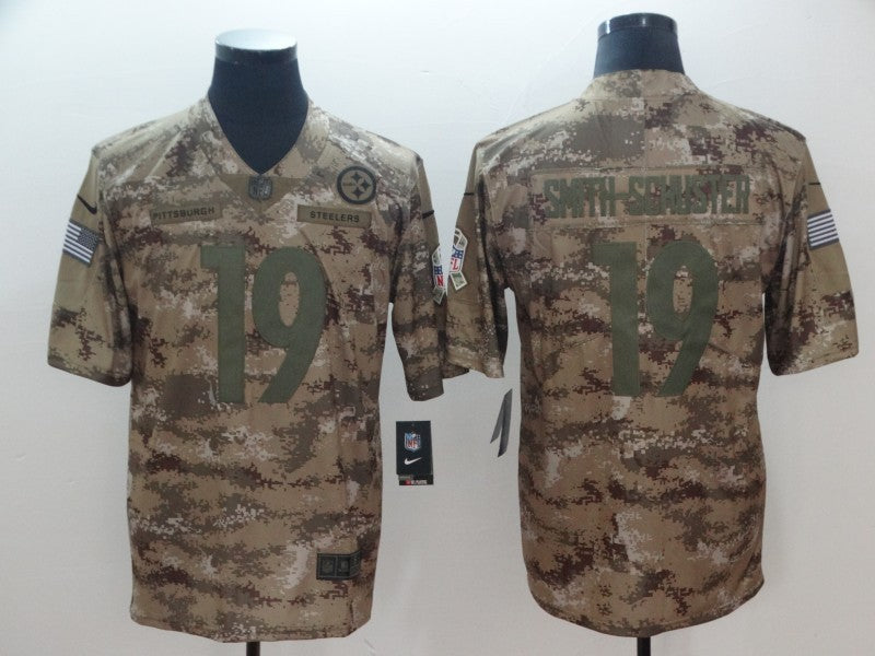 Men's Pittsburgh Steelers JuJu Smith-Schuster #19 Camouflage Game Jersey1