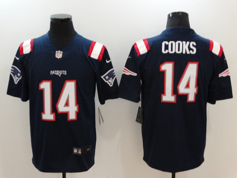 Men's New England Patriots Brandin Cooks #14 Navy Game Jersey1