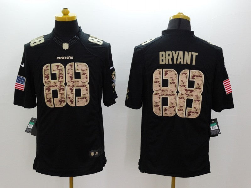 Men's Dallas Cowboys Dez Bryant #88 Black Player Game Jersey1