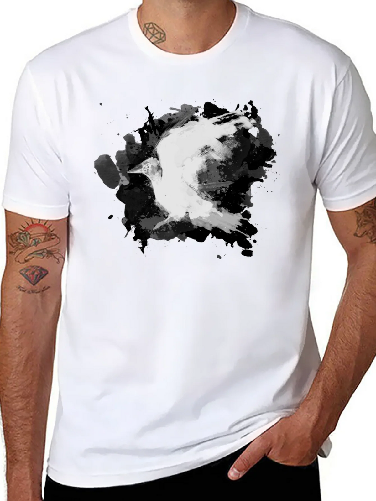 Abstract Raven Black T-Shirt