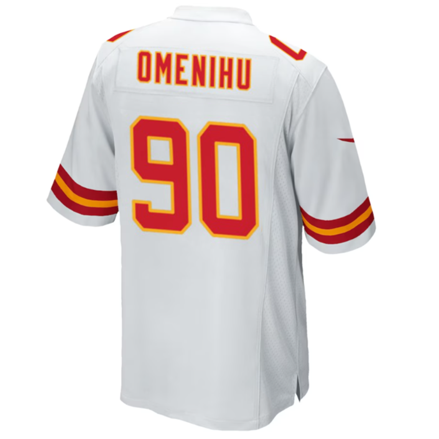 KC.Chiefs #90 Charles Omenihu White Game Player Jersey Football Jerseys