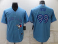 Men's Toronto Blue Jays Hyun-Jin Ryu #99 Light Blue Replica Baseball Jersey