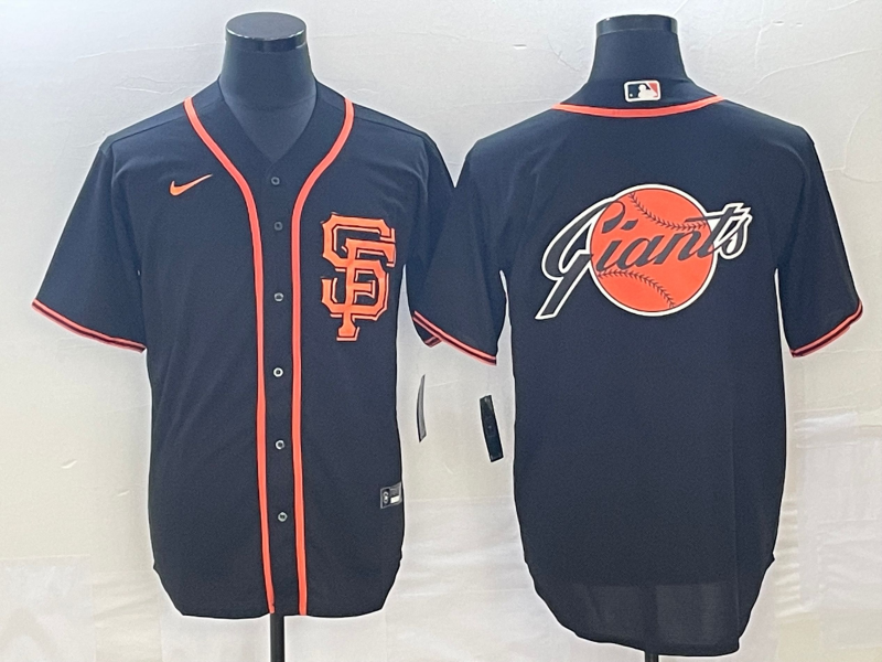 Men's San Francisco Giants Black Alternate Replica Team Jersey1