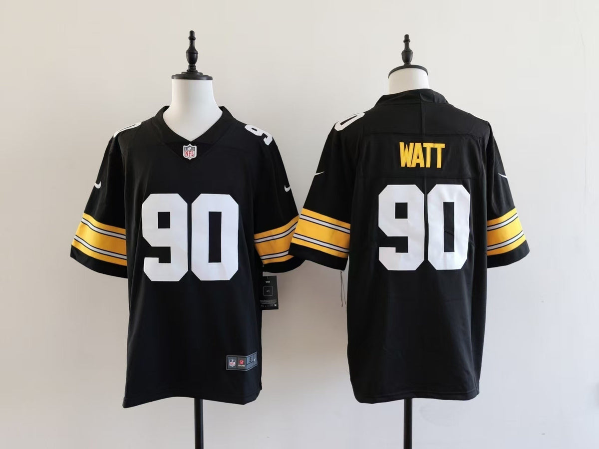 Men's Pittsburgh Steelers T.J. Watt  Jersey -  Black -No team logo