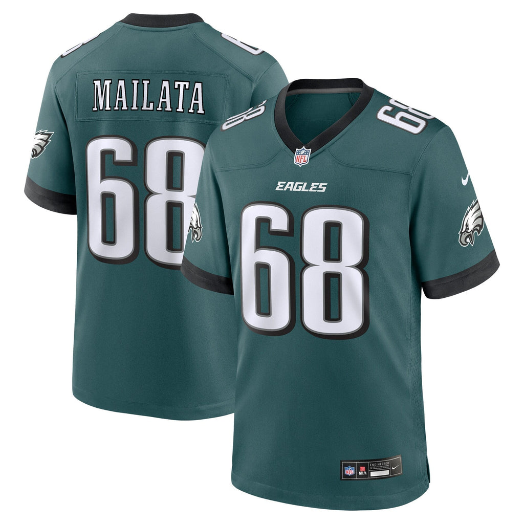 Jordan Mailata Philadelphia Eagles  Team Game Jersey - Midnight Green