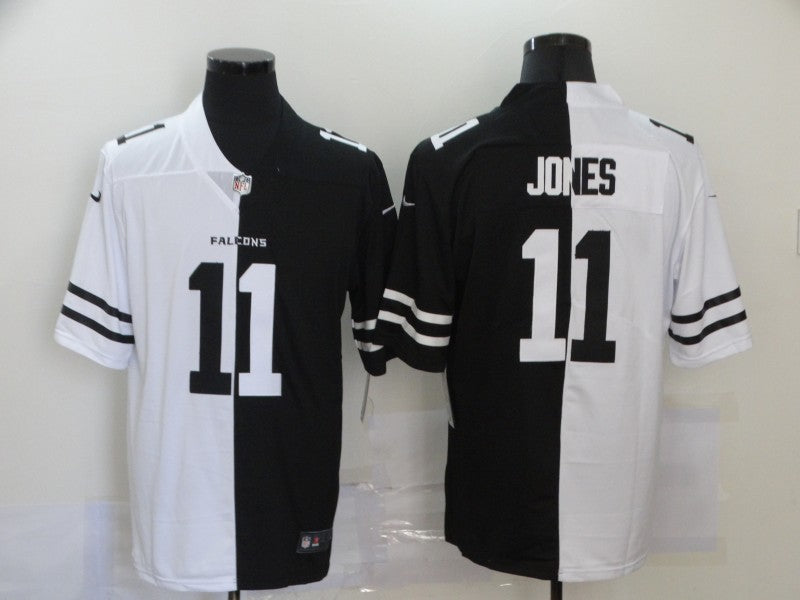 Men's Atlanta Falcons Julio Jones #11 Black/White Game Jersey1