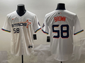 Men's Houston Astros Hunter Brown #58 White 2025 City Connect Limited Player Jersey