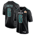 Men's Philadelphia Eagles DeVonta Smith  Carbon Black Super Bowl LIX Fashion Game Jersey