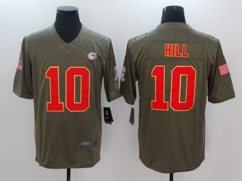 Men's Kansas City Chiefs Tyreek Hill Brown Game Jersey1