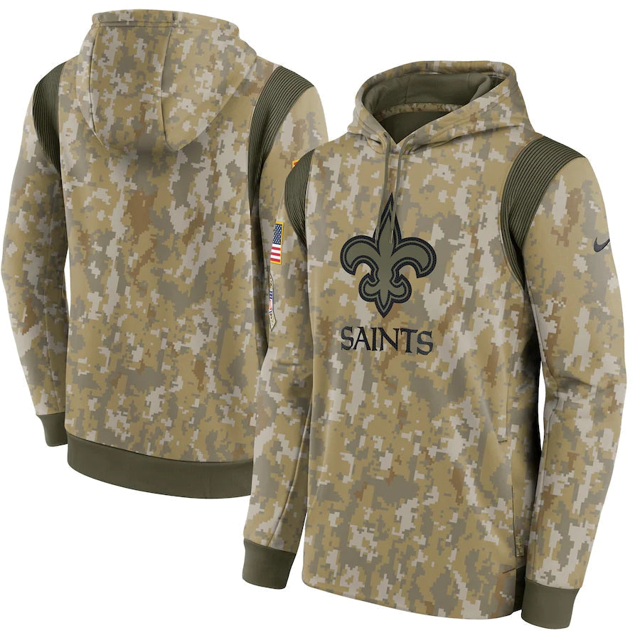 Men's New Orleans Saints  2021 Salute to Service Hoodie1 Camouflage
