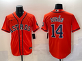 Men's Houston Astros Mauricio Dubon #14 Orange Alternate Replica Player Jersey