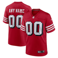 Custom San Francisco 49ers Scarlet Alternate Game Jersey1