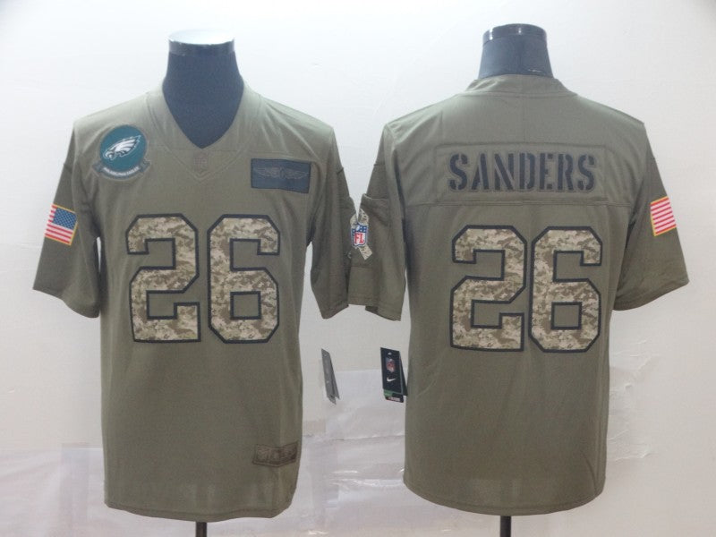Men's Philadelphia Eagles Miles Sanders #26 Brown Game Player Jersey1