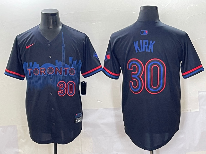 Men's Toronto Blue Jays Alejandro Kirk #30 Black 2024 City Connect Limited Player Jersey