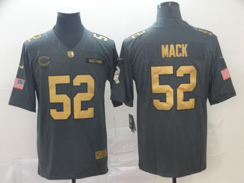 Men's Chicago Bears Khalil Mack #52 Black Team Game Jersey1
