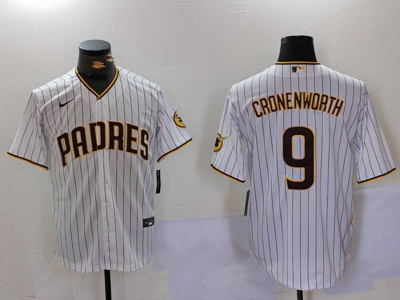 Men's San Diego Padres Jake Cronenworth #9 White Stitched Jersey1