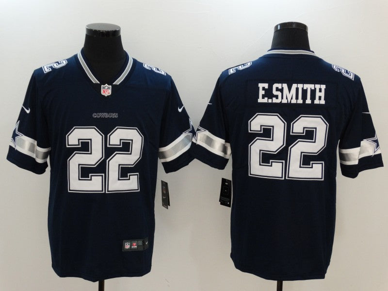 Men's Dallas Cowboys Emmitt Smith #22 Navy Game Player Jersey1