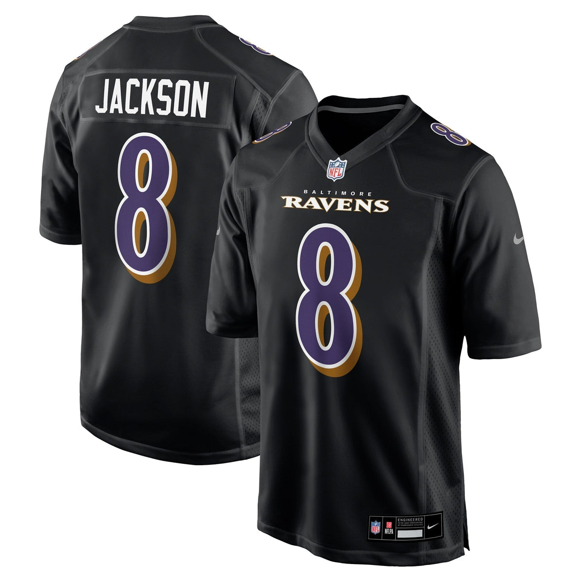 Lamar Jackson Baltimore Ravens  Fashion Game Jersey - Black
