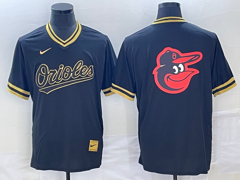 Men's Baltimore Orioles Black Replica Player Jersey1