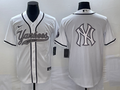 Men's New York Yankees White Replica Player Jersey1 Joint Edition