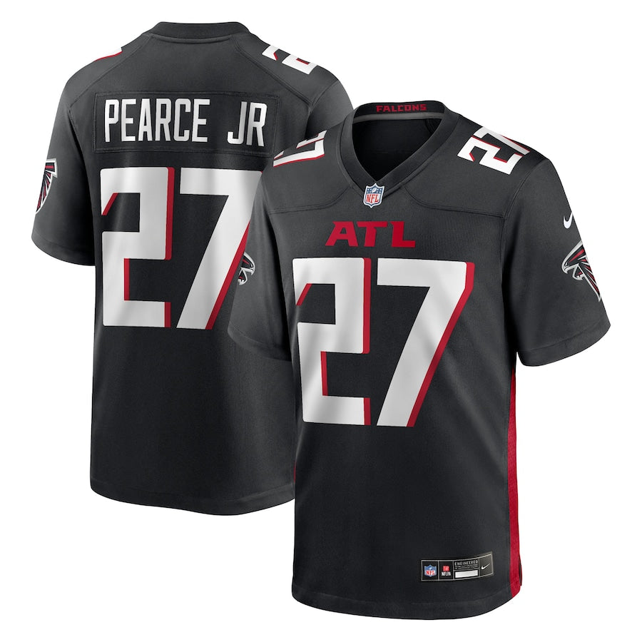 Men's Atlanta Falcons James Pearce Jr.  Black 2025  Draft First Round Pick Game Player Jersey