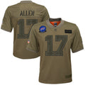 Youth Buffalo Bills #17 Josh Allen 2019 Camo Salute To Service Stitched  Jersey