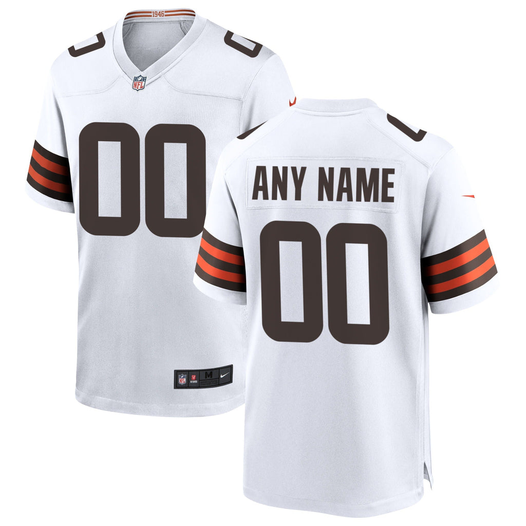 Cleveland Browns  Custom Game Jersey - White