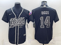 Men's Buffalo Bills Stefon Diggs #14 Black RFLCTV Limited Jersey1 Joint Edition