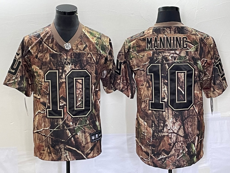 Men's New York Giants Eli Manning #10 Camouflage Game Jersey1