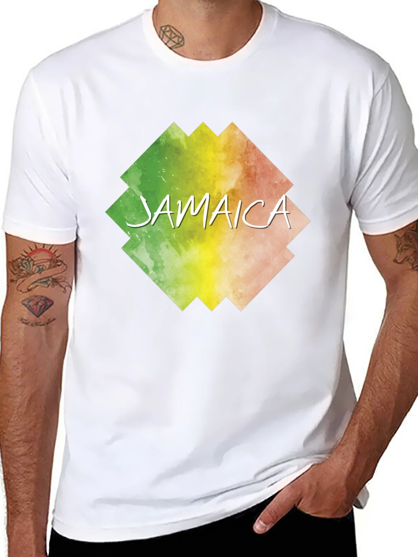 Jamaica Graphic Print Black T-Shirt
