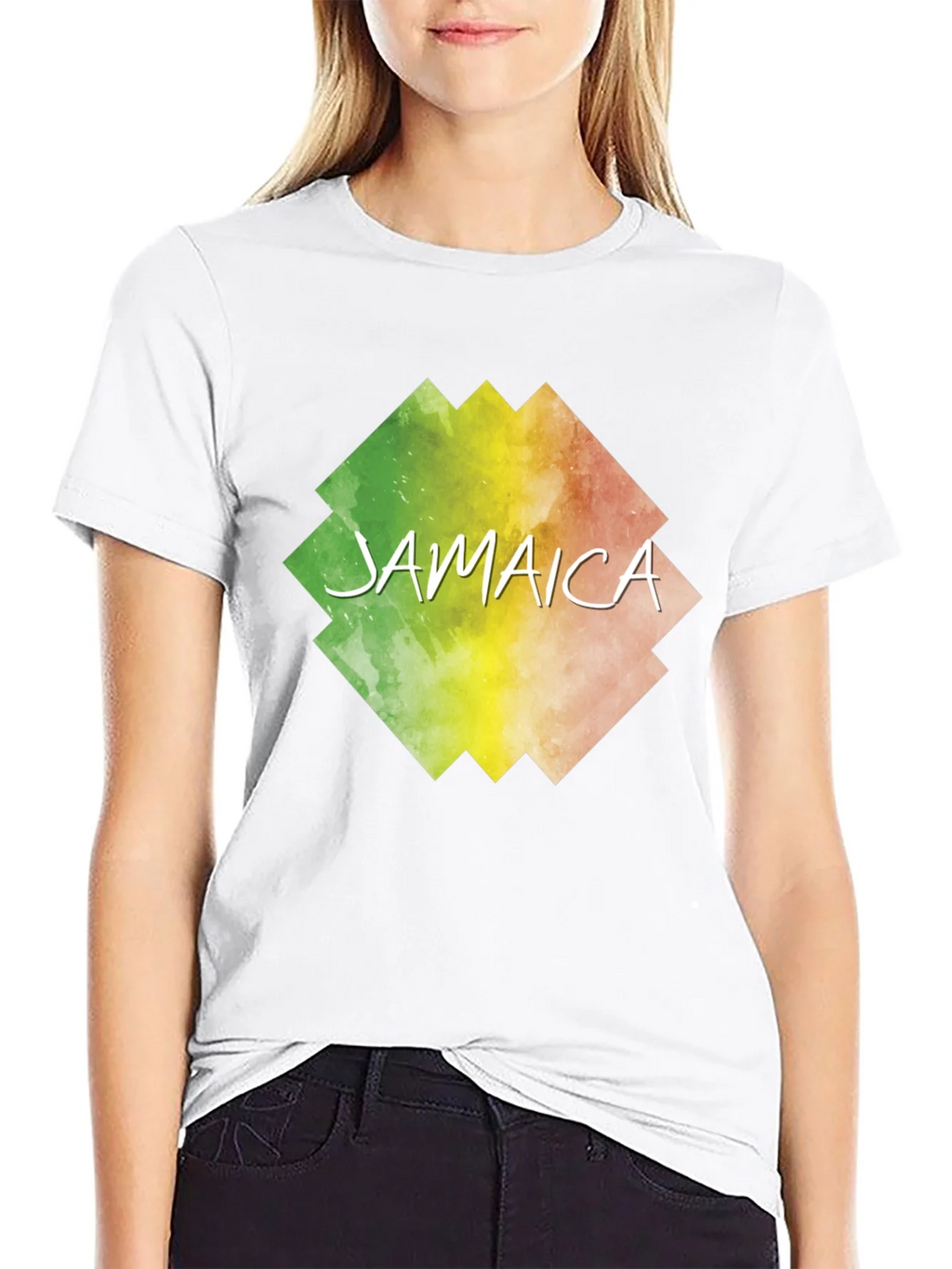 Jamaica Graphic Print Black T-Shirt