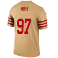 #97 Nick Bosa Player SF.49ers Gold Team Inverted Legend Football Jerseys