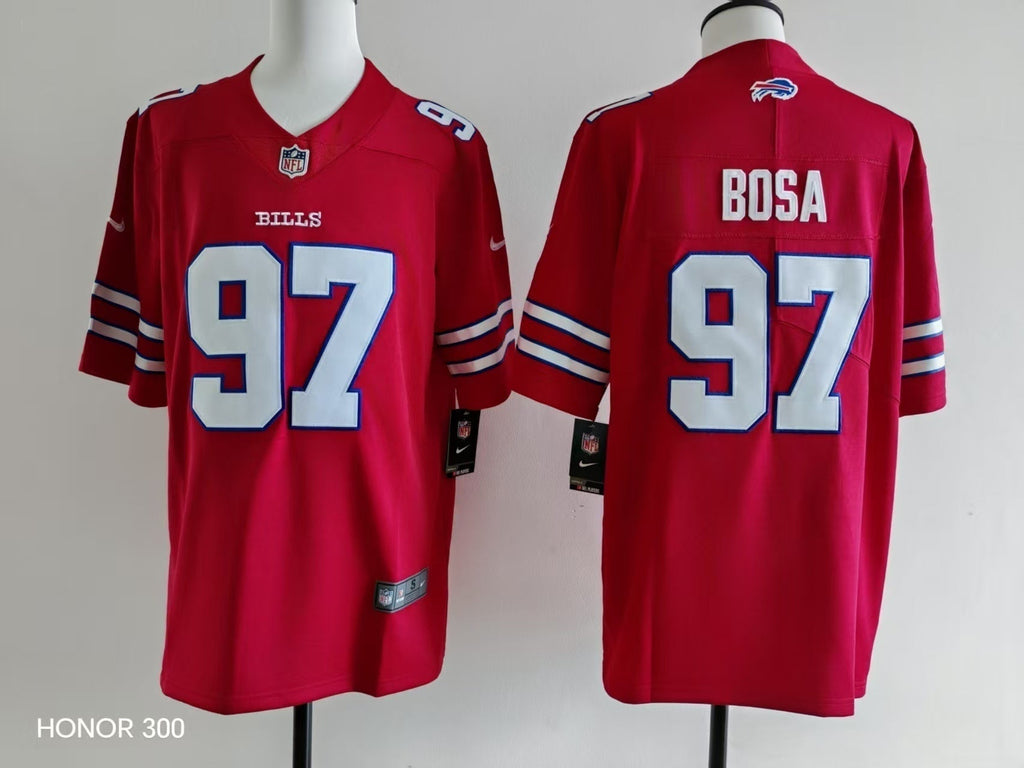 Men's Buffalo Bills Nick Bosa Jersey-Red