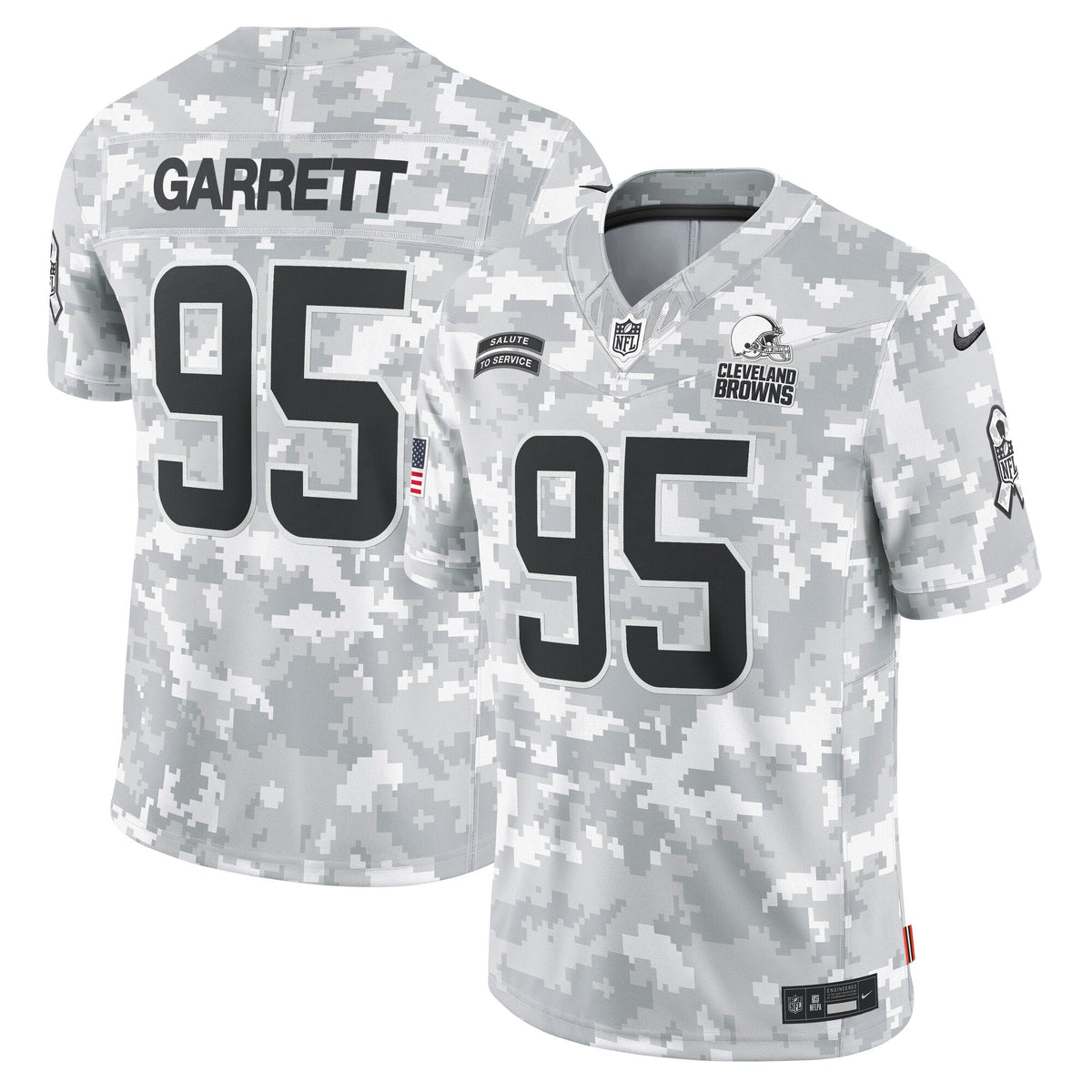 Myles Garrett Cleveland Browns  2024 Salute to Service Limited Jersey - Arctic Camo