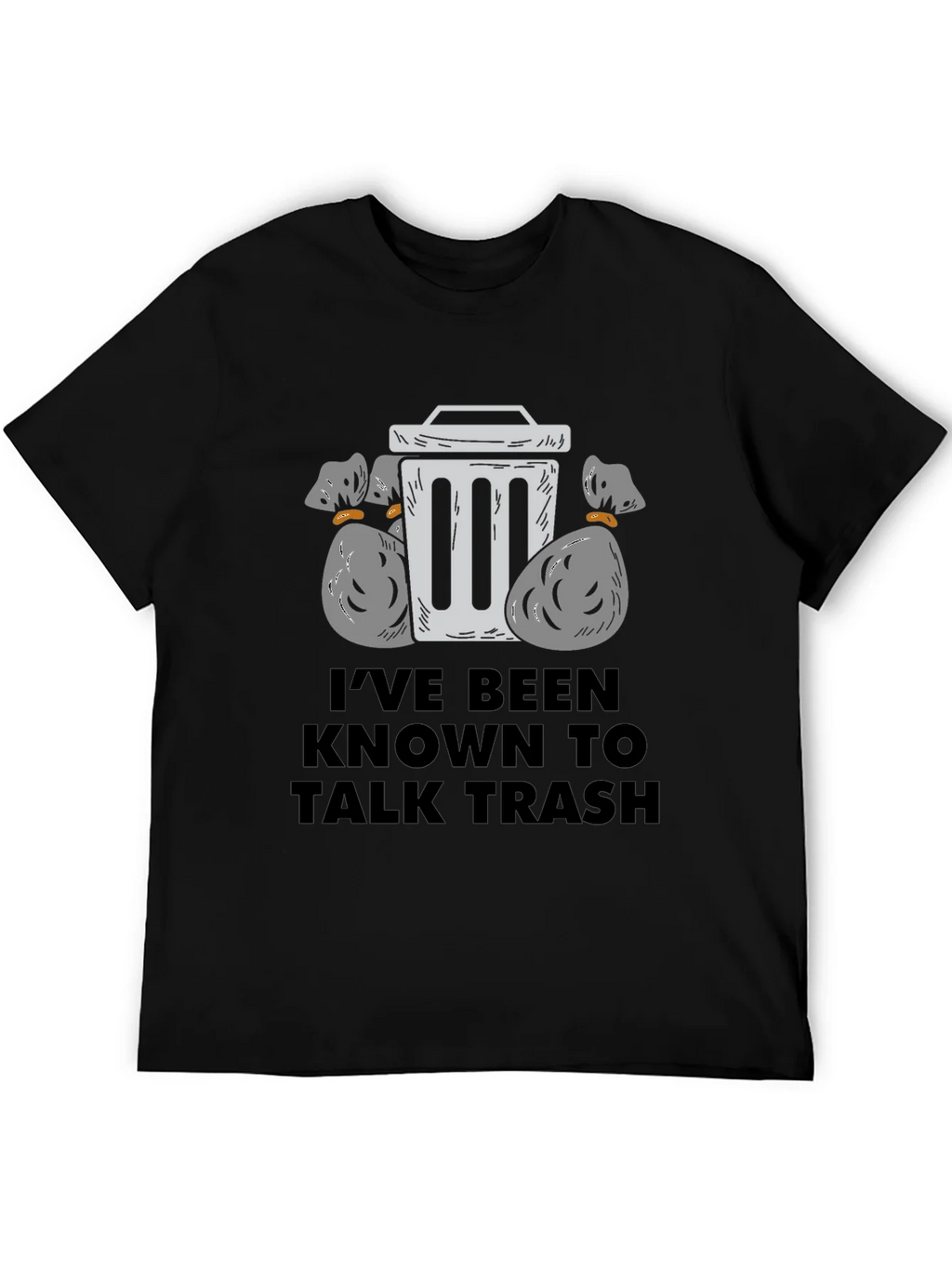 Talk Trash Mens Black Graphic T-Shirt