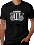 Talk Trash Mens Black Graphic T-Shirt