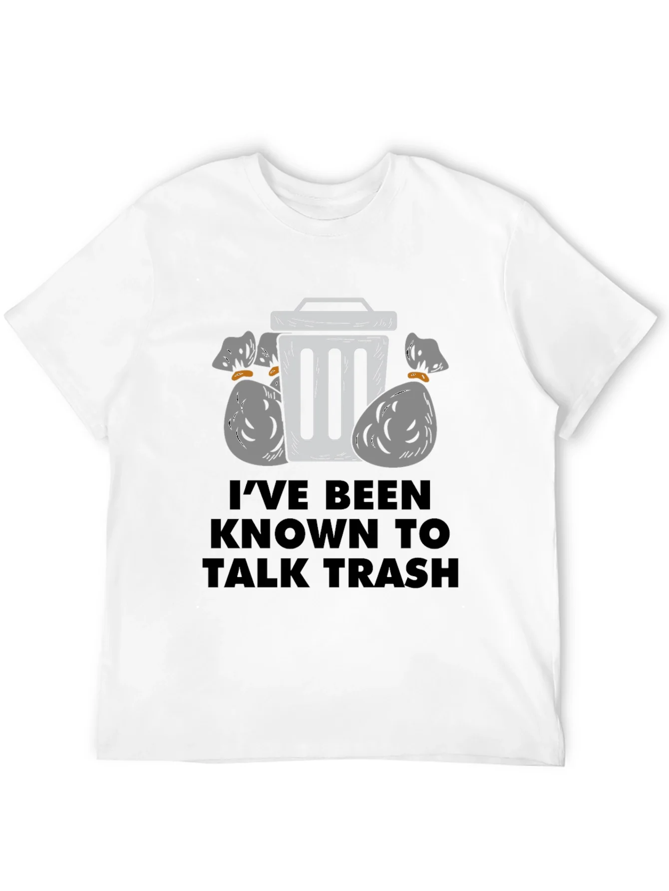 Talk Trash Mens Black Graphic T-Shirt