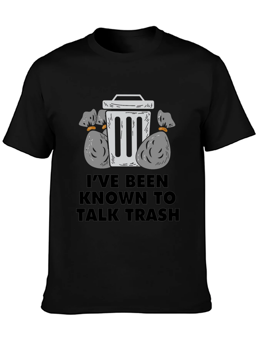 Talk Trash Mens Black Graphic T-Shirt