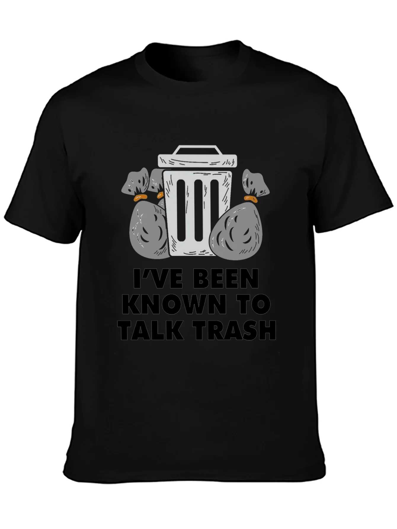 Talk Trash Mens Black Graphic T-Shirt